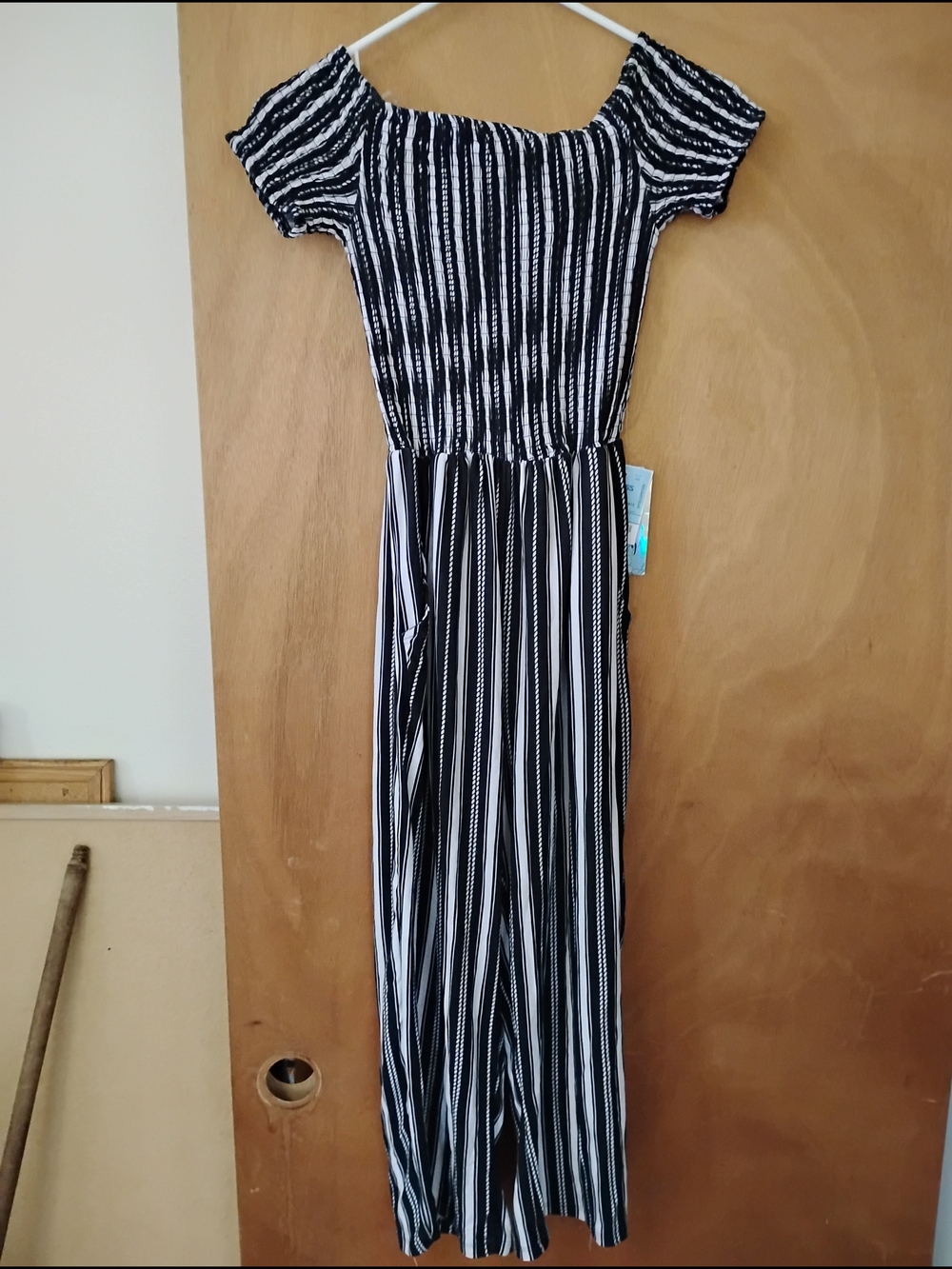 Black & White Striped Romper